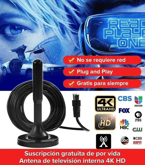 ANTENA HD 4K PARA TODOS LOS TELEVISORES✔️