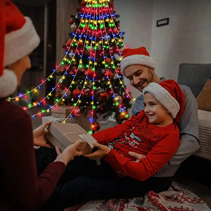 CASCADA ESTELAR SOLAR- 200 COMBINACIONES DE LUCES