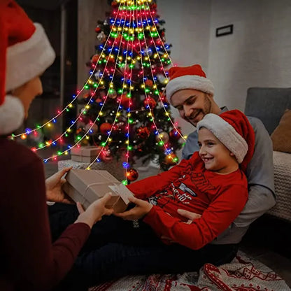 CASCADA ESTELAR SOLAR- 200 COMBINACIONES DE LUCES