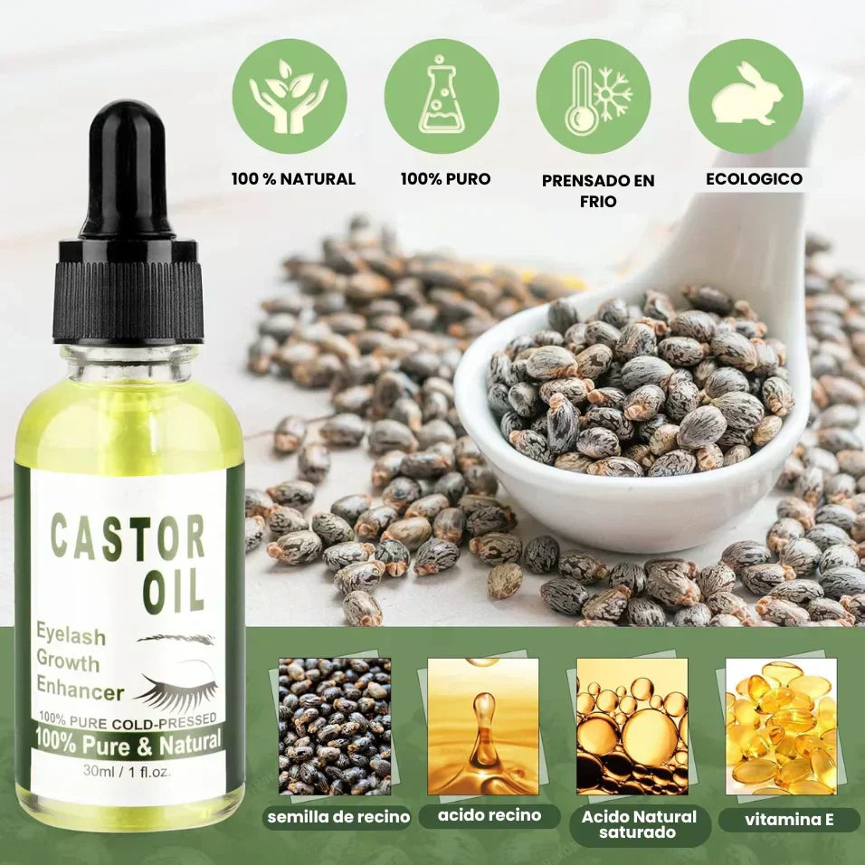 ACEITE DE CRECIMIENTO DE CEJAS Y PARPADOS-100 % NATURAL🌱