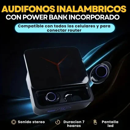 AUDIFONOS INALAMBRICOS -POWER BANK🔋