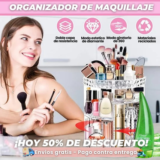 ORGANIZADOR DE MAQUILLAJE +GEL ALOE ✅