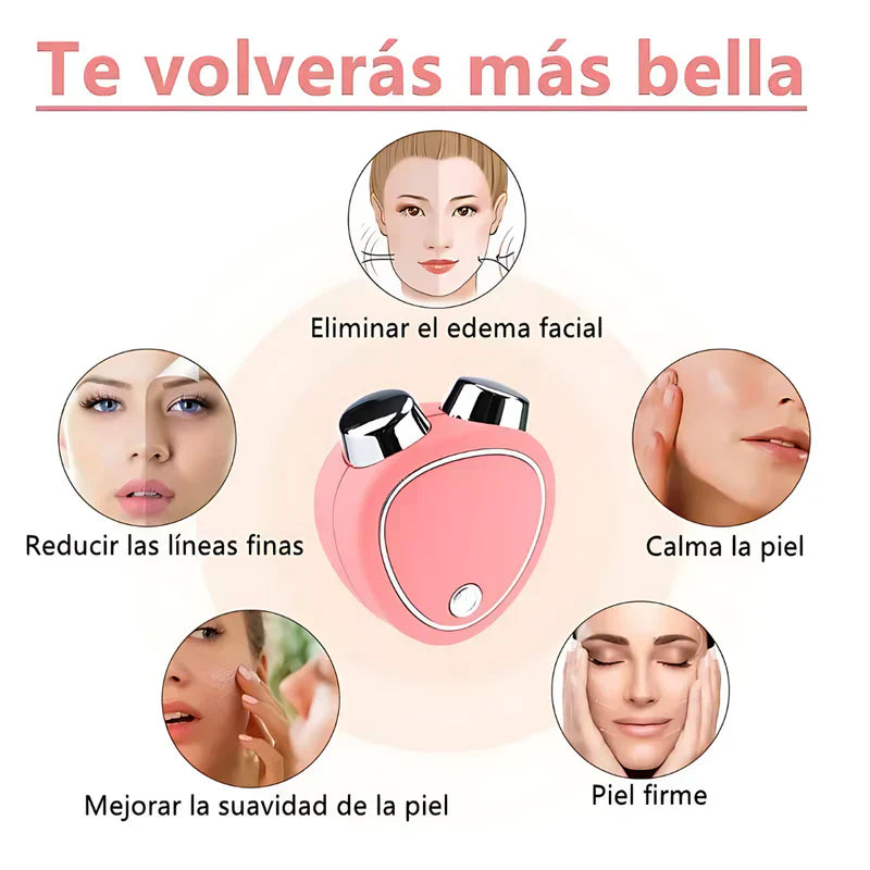 1 MASAJEADOR FACIAL MICROCORRIENTE +1 GEL ALOE VERA✅🌺