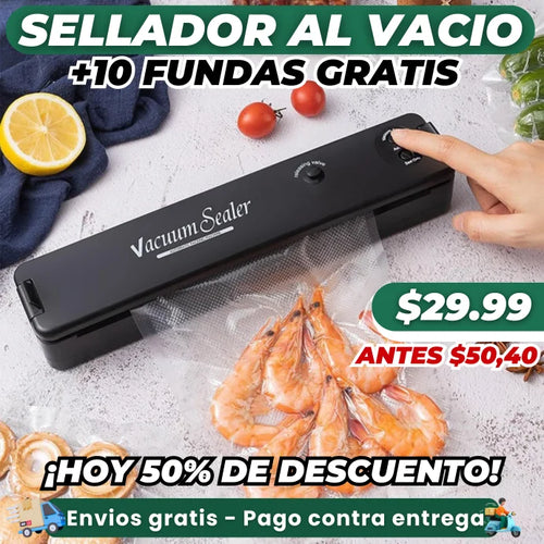 SELLADOR AL VACIO +10 FUNDAS (GRATIS)✅