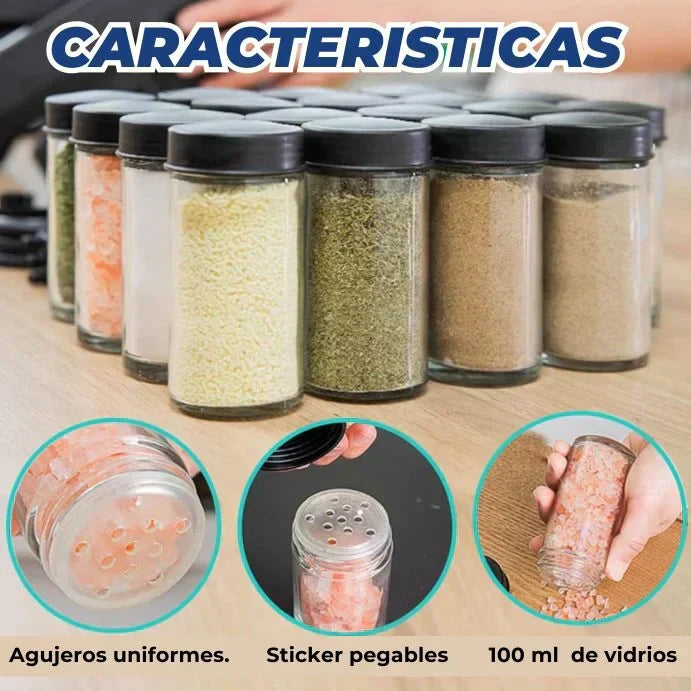 CONDIMENTERO GIRATORIO 18PZS- RECETAS DE COMIDAS DIGITALES (GRATIS)✔️