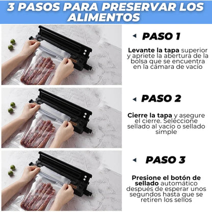 SELLADOR AL VACIO +10 FUNDAS (GRATIS)✅