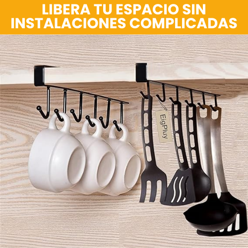 4 Ganchos de metal para Utensilios + 1 Gratis
