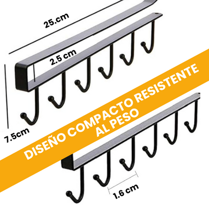 4 Ganchos de metal para Utensilios + 1 Gratis